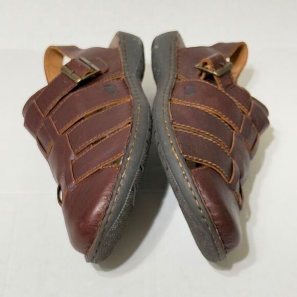 BORN Mens Elbek Fisherman Closed Toe Sandals Sz 13M Brown Buckle Outdoors Clean! main image 4